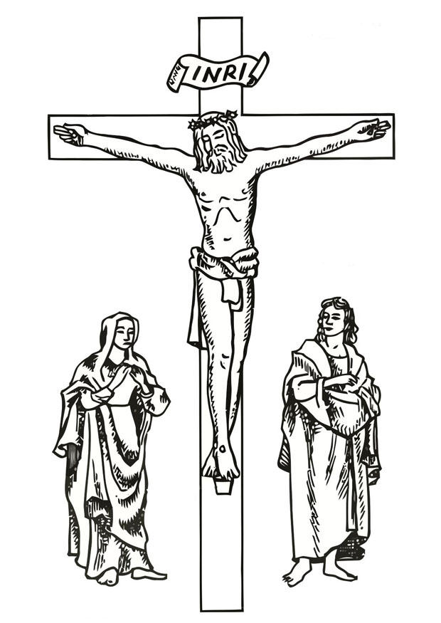 Dibujo para colorear viernes santo