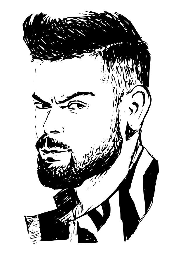 Dibujo para colorear virat kohli