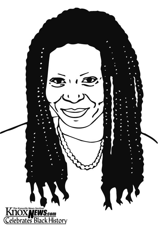 Dibujo para colorear whoopi goldberg