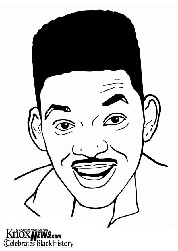 Dibujo para colorear will smith