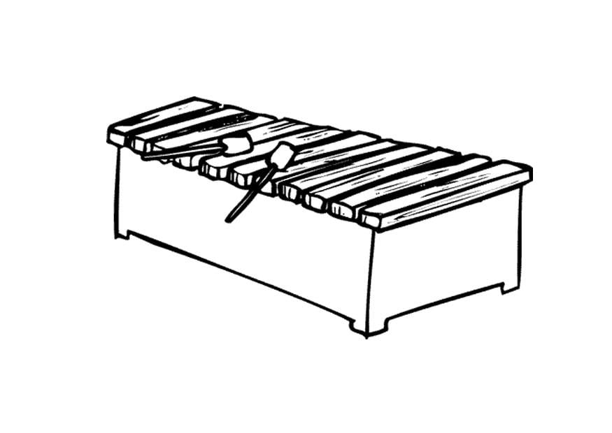 Dibujo para colorear xilA³fono