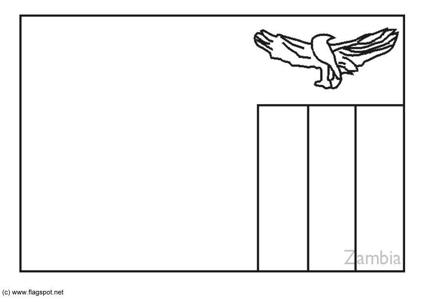 Dibujo para colorear zambia