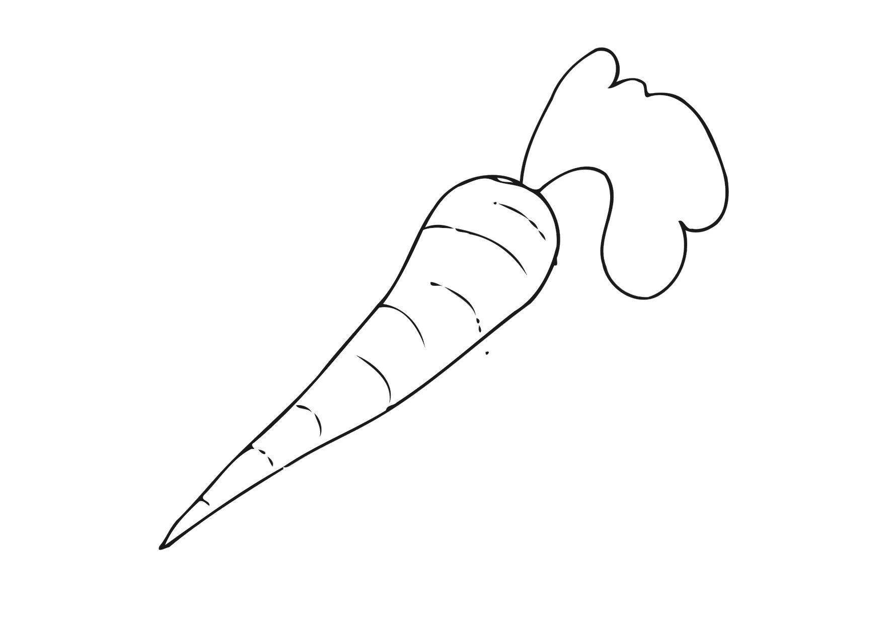 Dibujo para colorear zanahoria