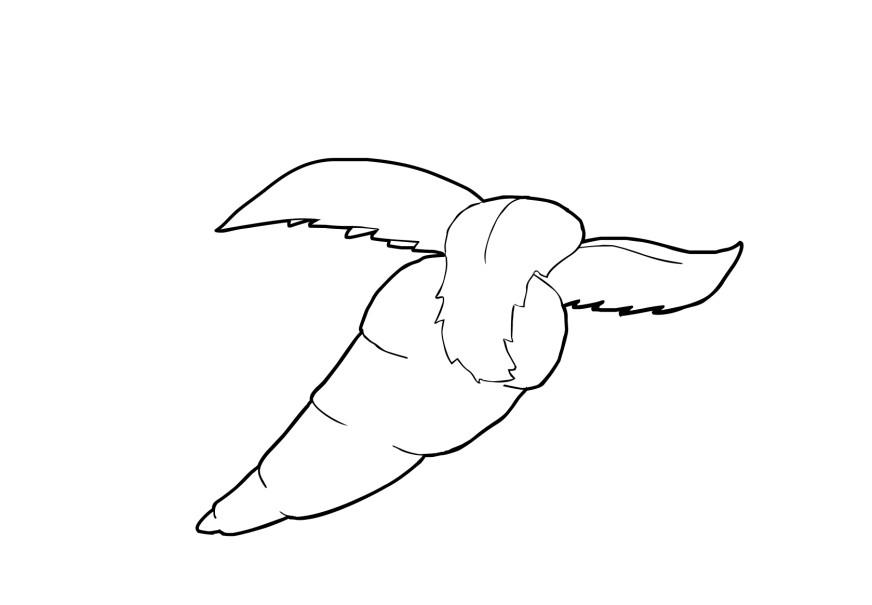 Dibujo para colorear zanahoria