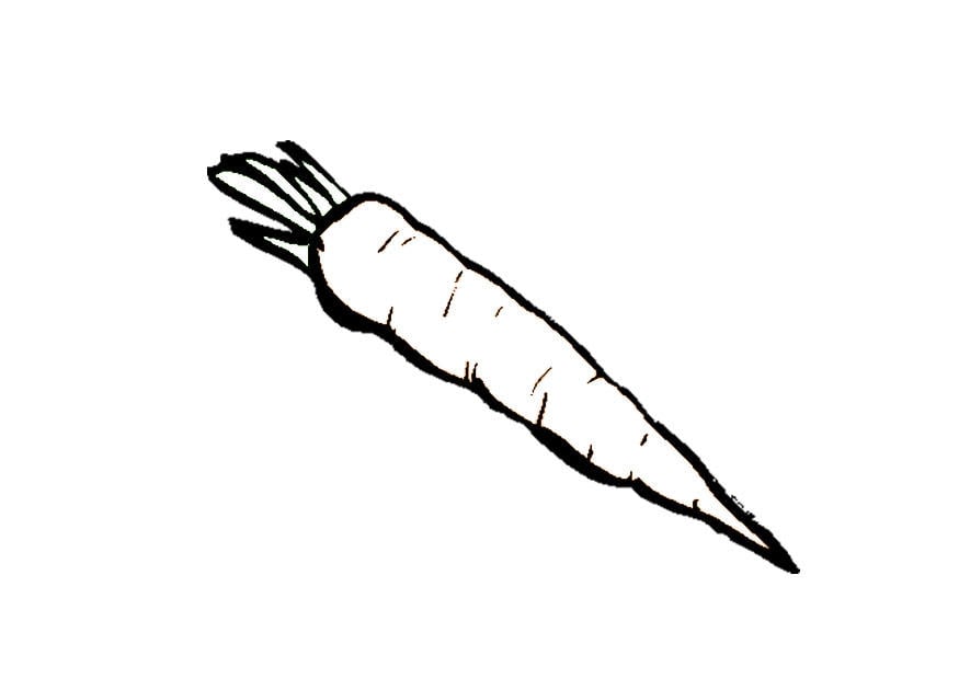 Dibujo para colorear zanahoria