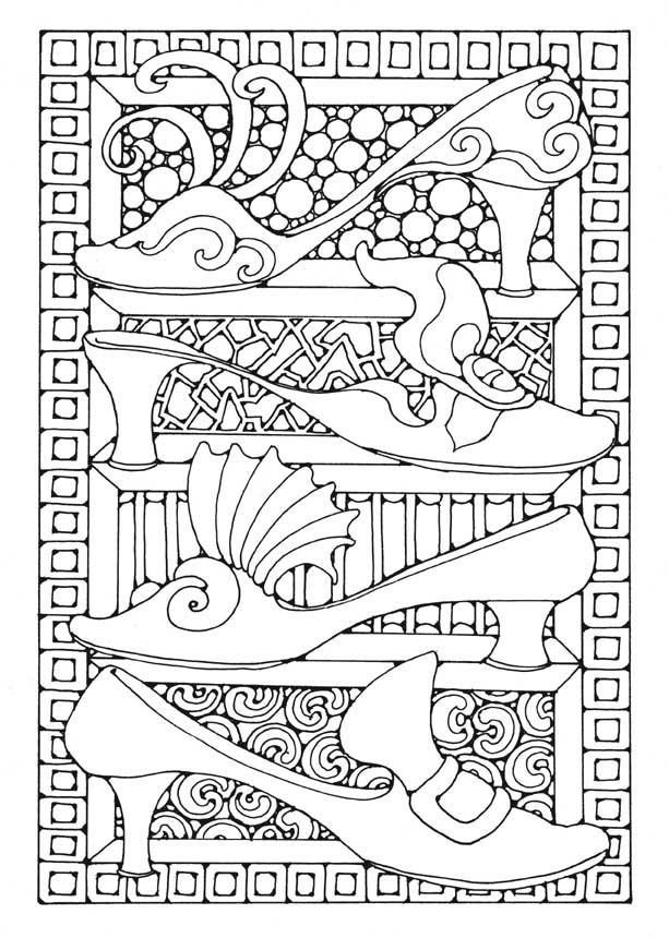 Dibujo para colorear zapatos