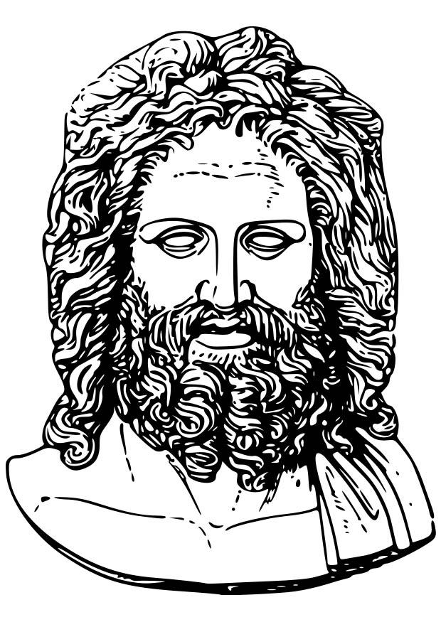 Dibujo para colorear zeus