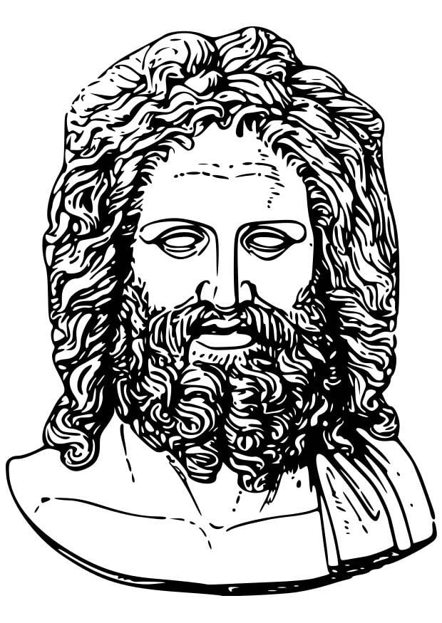 Dibujo para colorear zeus