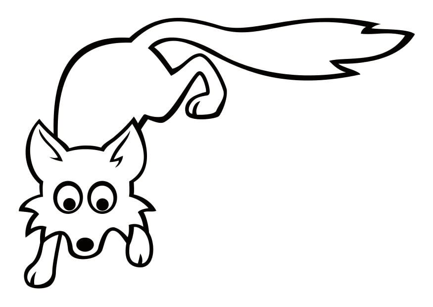 Dibujo para colorear zorro