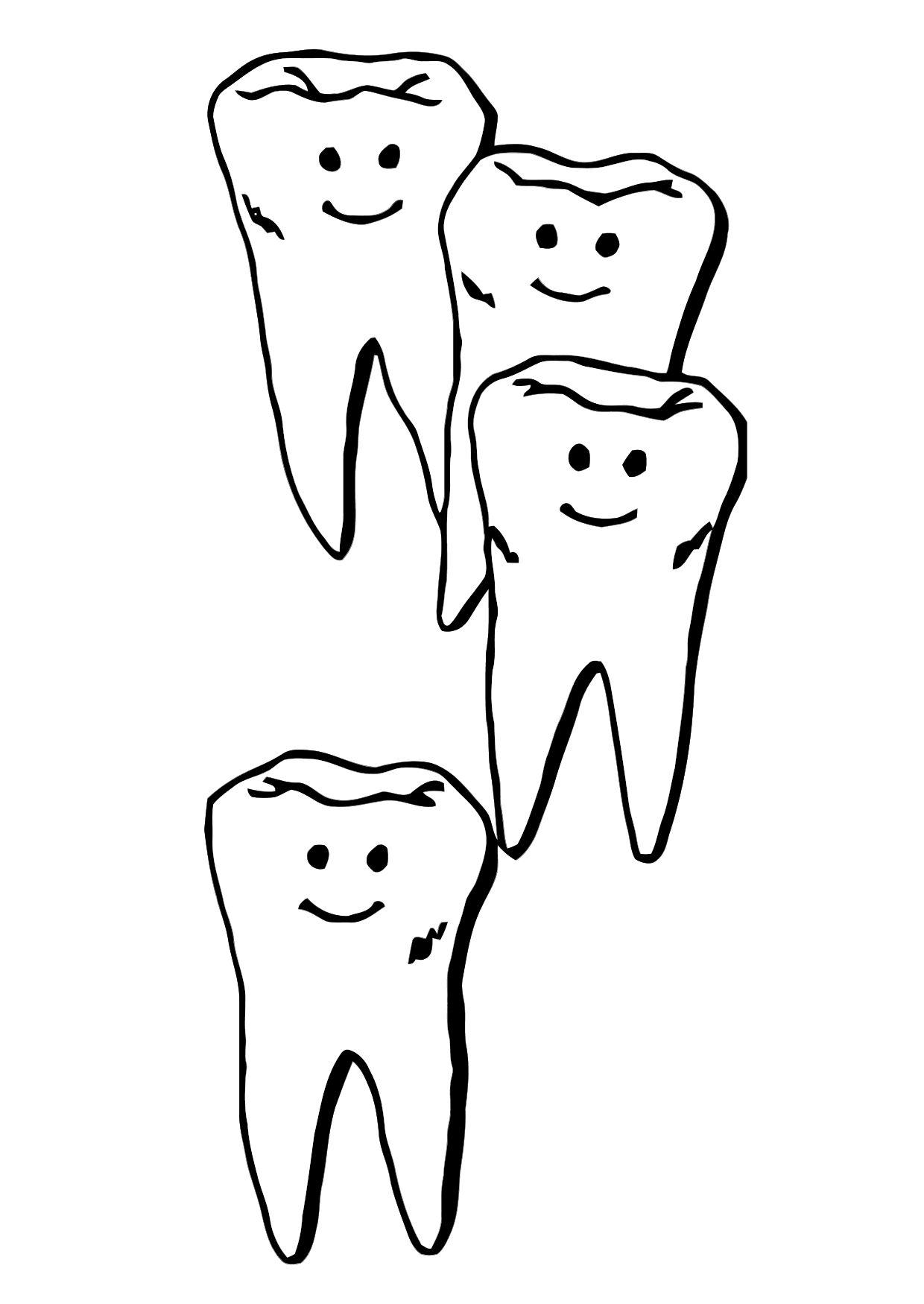 Dibujo para colorear dientes