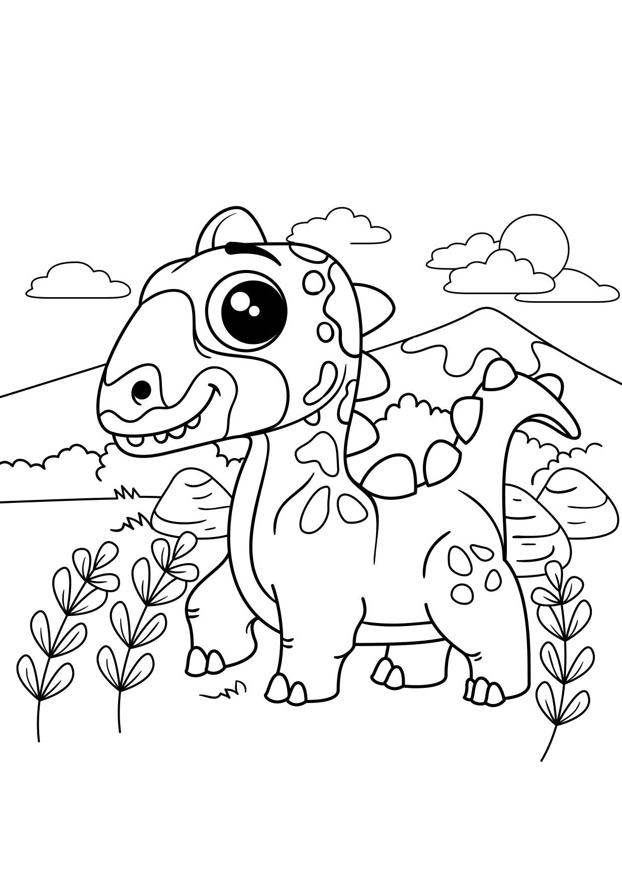 dino en movimiento Dibujo para colorear dino en movimiento