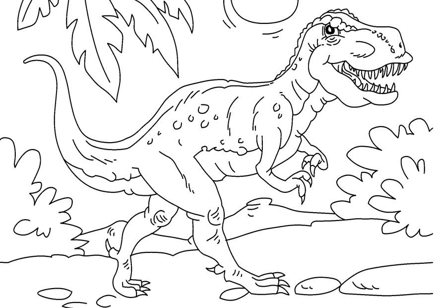 Dibujo para colorear dinosaurio - tyrannosaurus rex