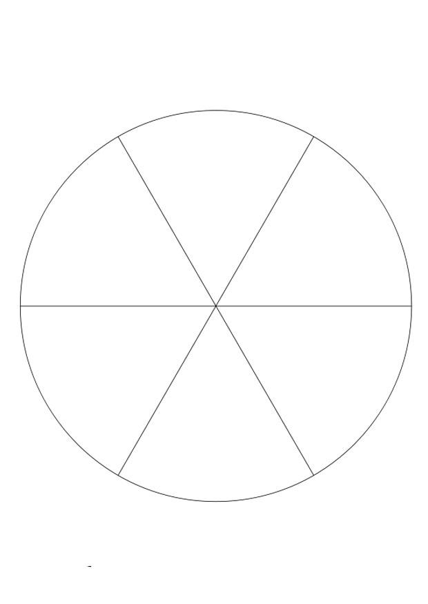 divisiA³n - seis partes Dibujo para colorear divisiA³n - seis partes