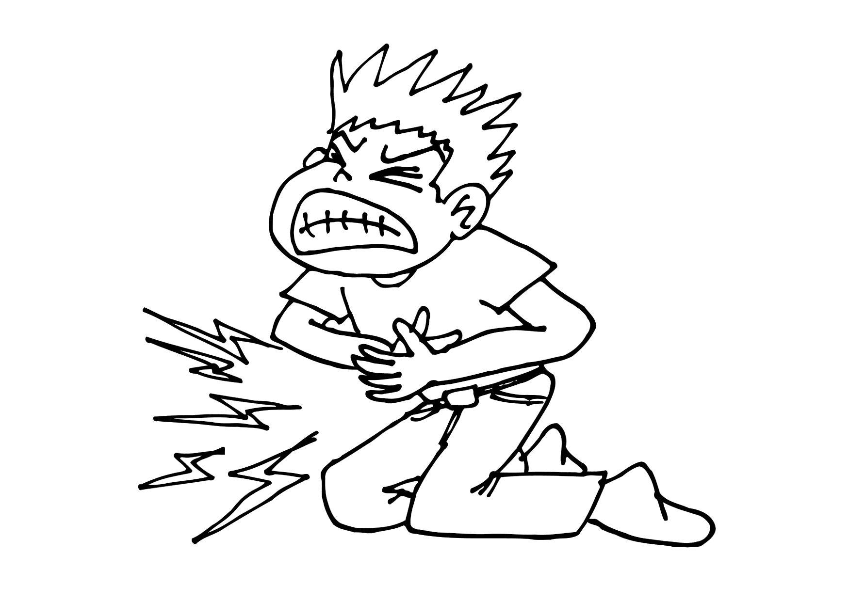 dolor de barriga Dibujo para colorear dolor de barriga