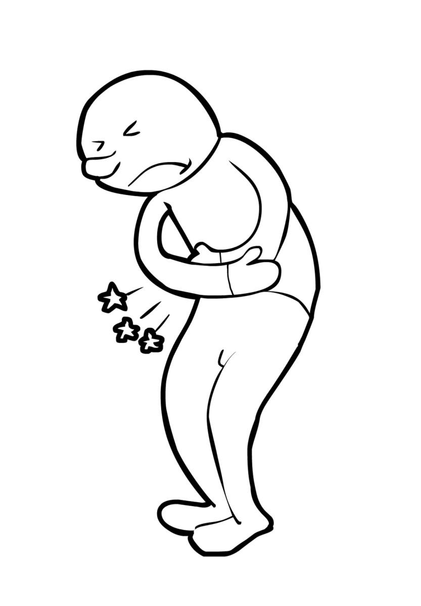 dolor de barriga Dibujo para colorear dolor de barriga