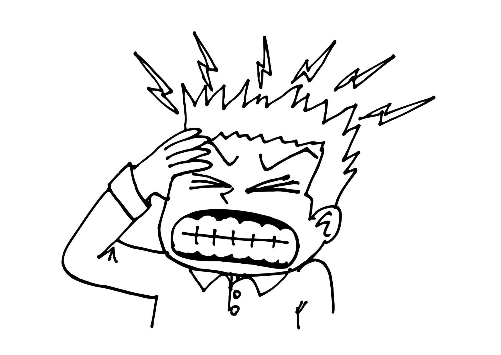 dolor de cabeza Dibujo para colorear dolor de cabeza