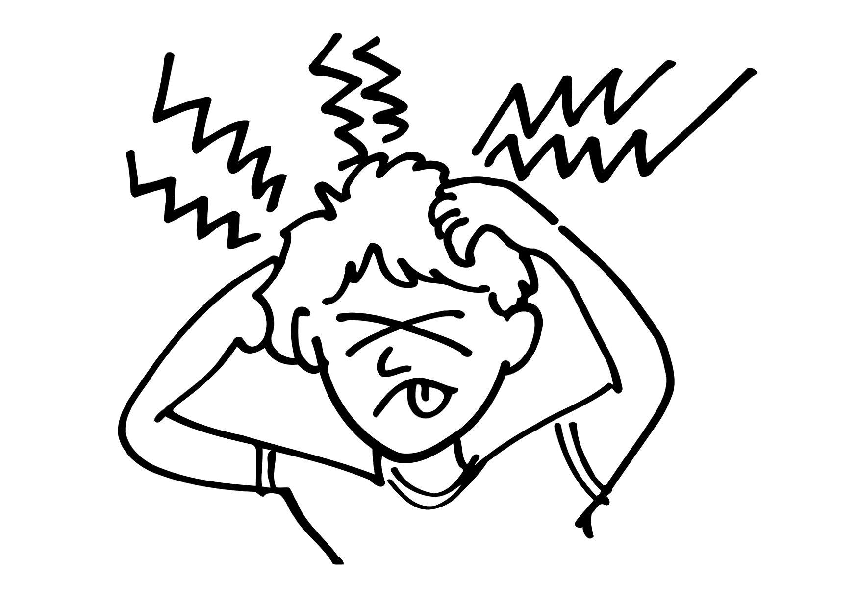 Dibujo para colorear dolor de cabeza