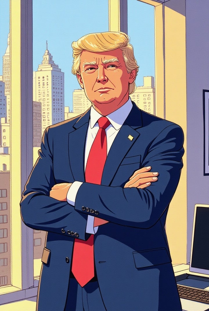 Imagen donald trump como hombre de negocios