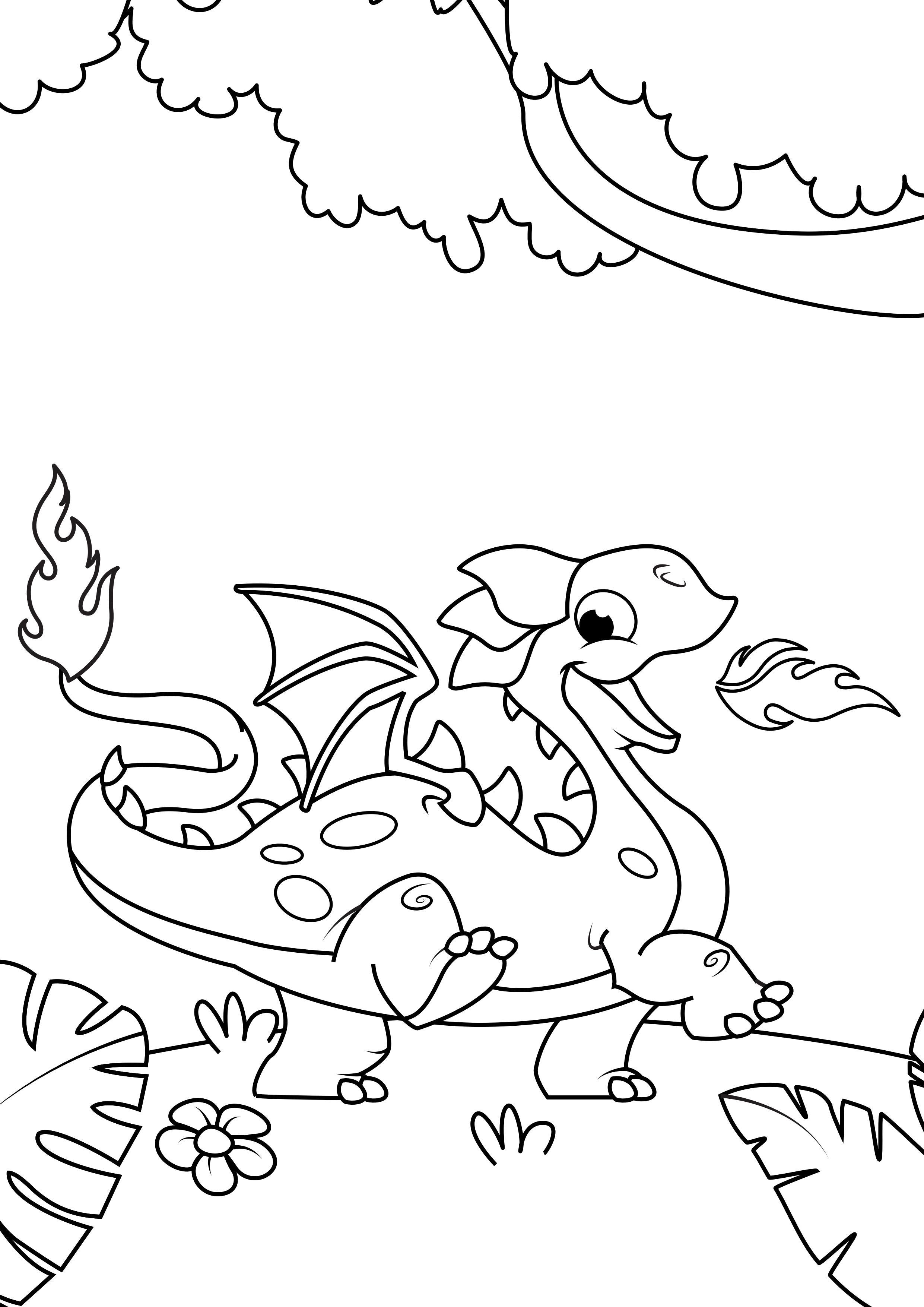 dragA³n en el bosque Dibujo para colorear dragA³n en el bosque