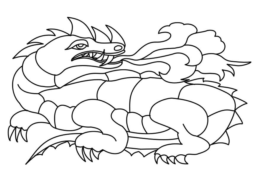 dragA³n Dibujo para colorear dragA³n