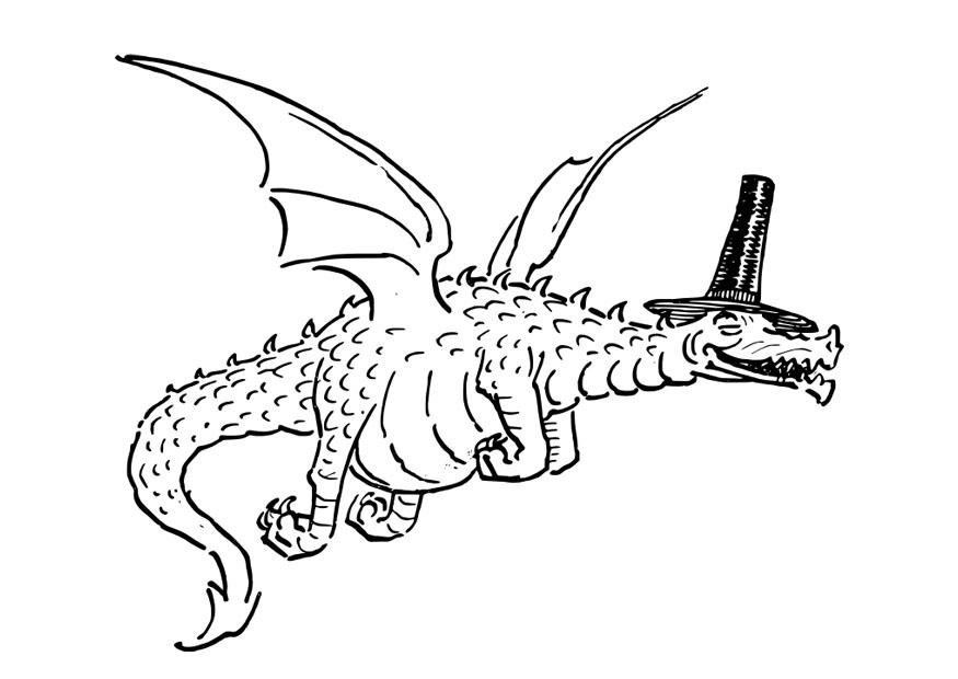 Dibujo para colorear dragA³n