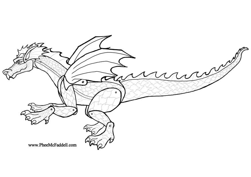 dragA³n Dibujo para colorear dragA³n