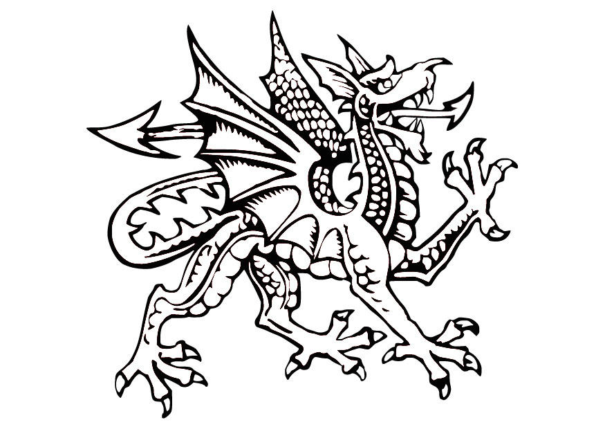 dragA³n Dibujo para colorear dragA³n