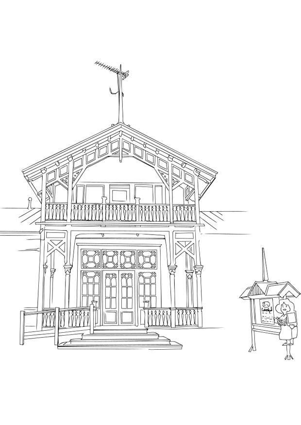 edificio Dibujo para colorear edificio