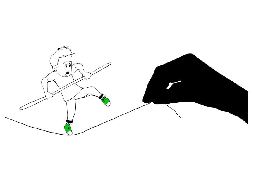 ejercicio de equilibrio Dibujo para colorear ejercicio de equilibrio