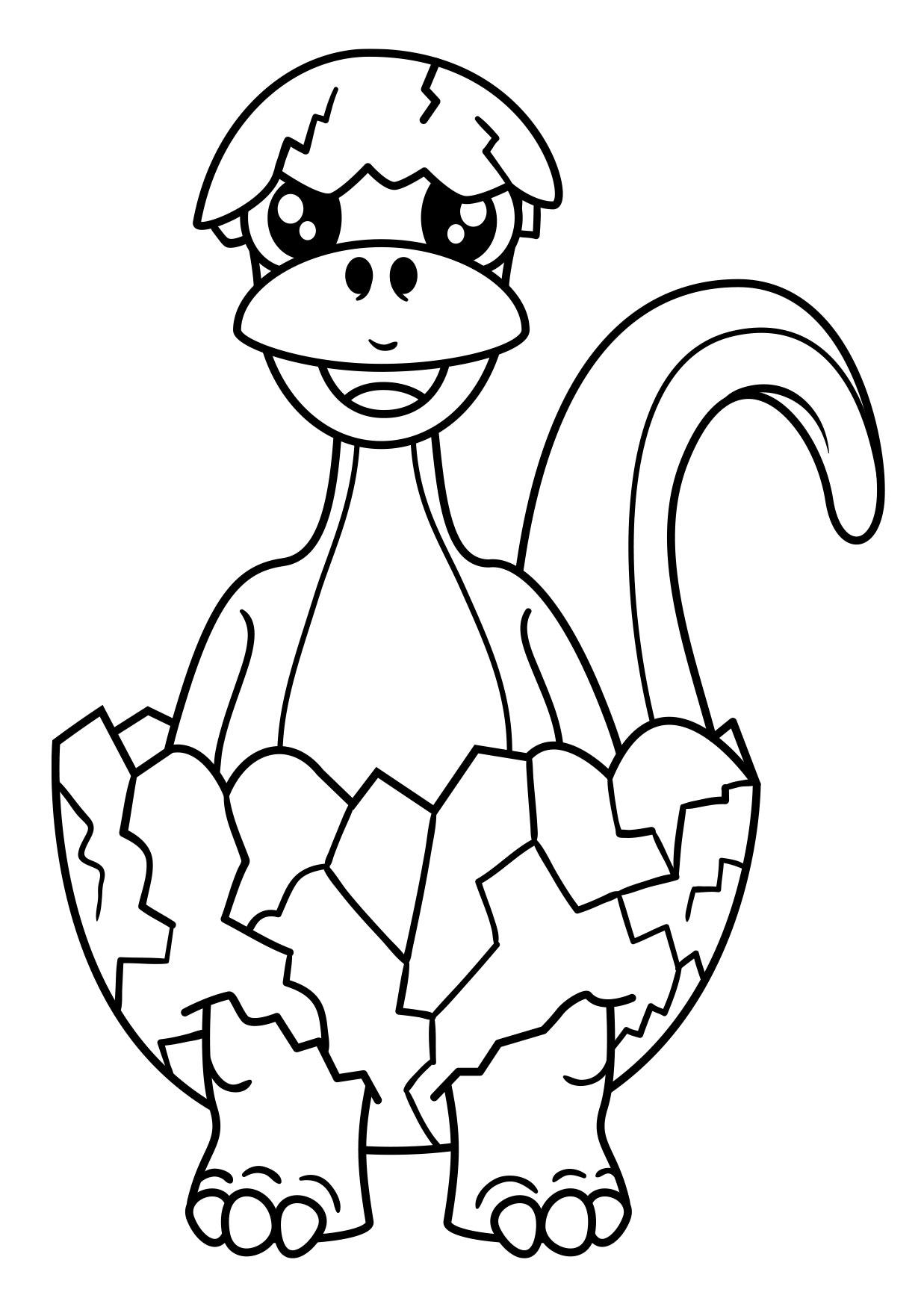 el dinosaurio nace del huevo Dibujo para colorear el dinosaurio nace del huevo