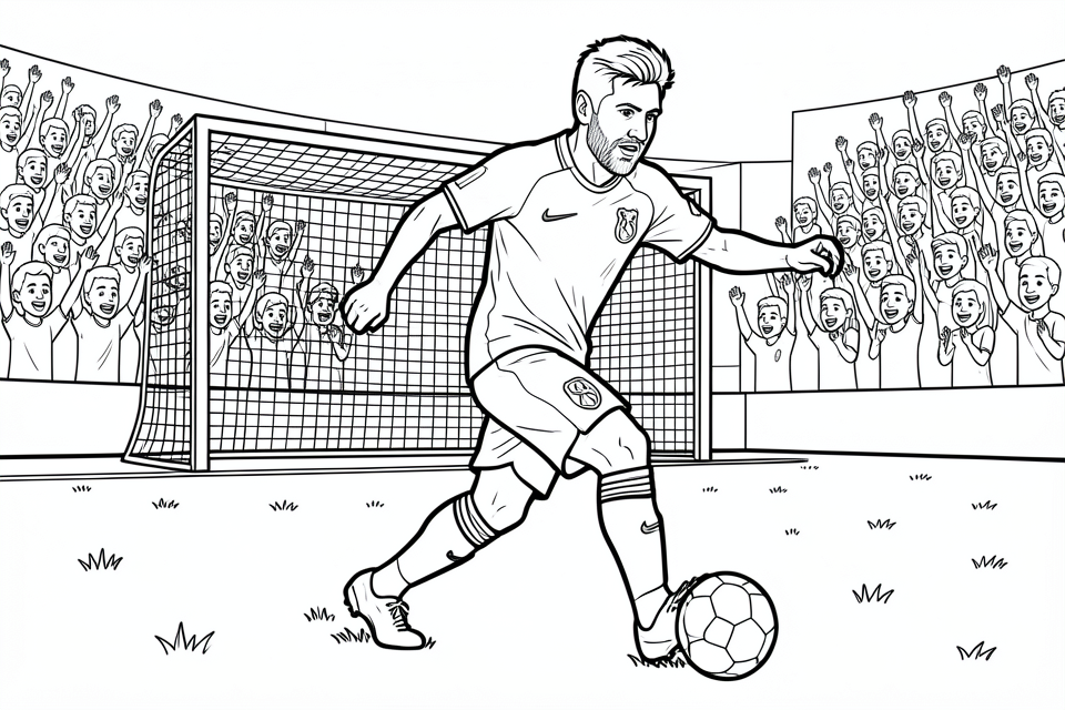 el futbolista messi Dibujo para colorear el futbolista messi