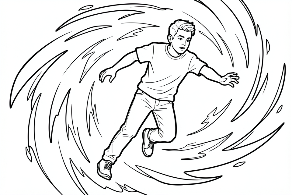 el hombre se teletransporta. Dibujo para colorear el hombre se teletransporta.