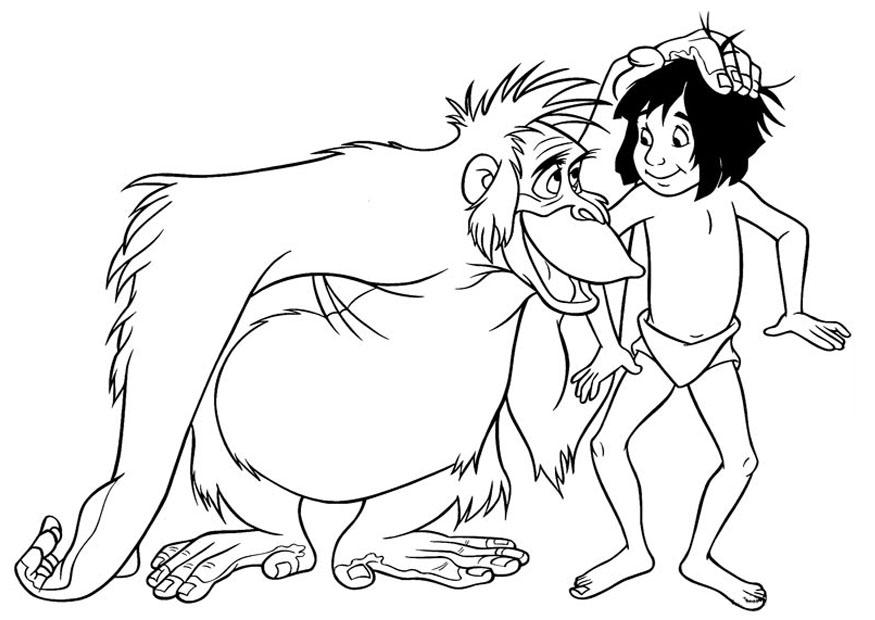 Dibujo para colorear el libro de la jungla