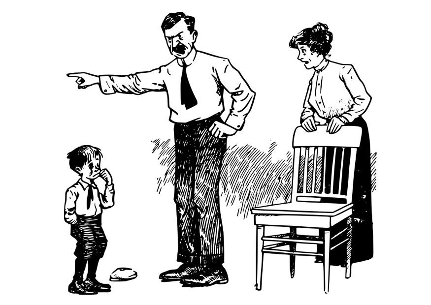el padre estA¡ enfadado Dibujo para colorear el padre estA¡ enfadado