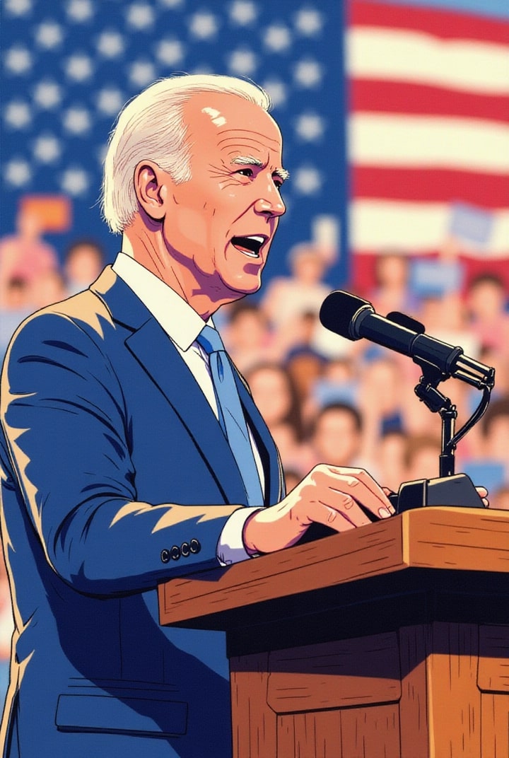 el presidente biden en un mitin Imagen el presidente biden en un mitin