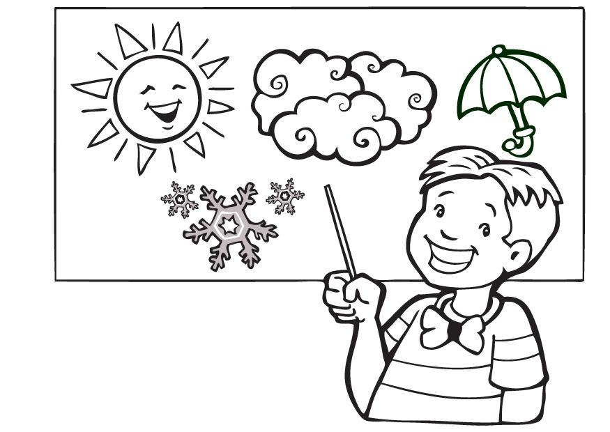 Dibujo para colorear el tiempo