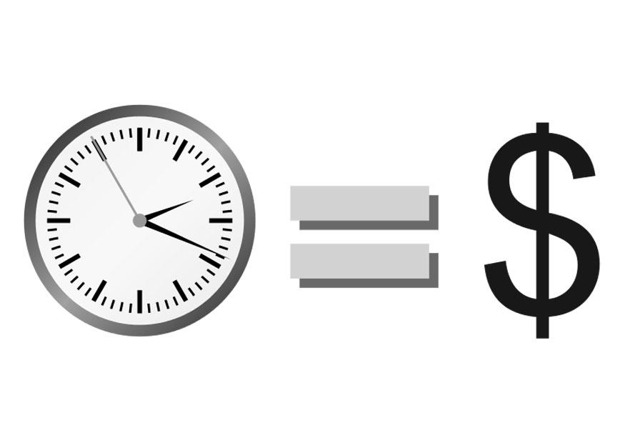 el tiempo es dinero Dibujo para colorear el tiempo es dinero