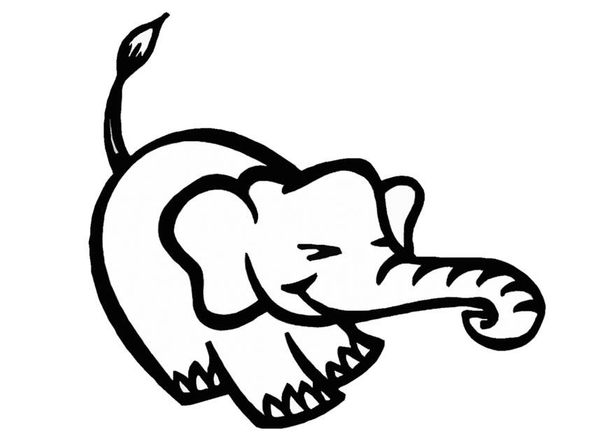 elefante Dibujo para colorear elefante