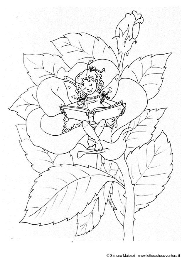 Dibujo para colorear elfo