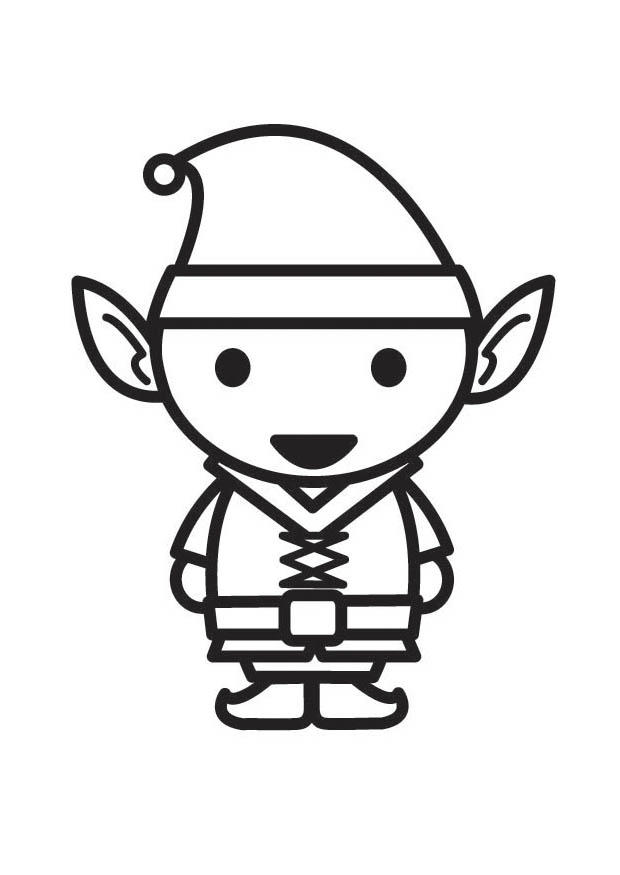 elfo Dibujo para colorear elfo