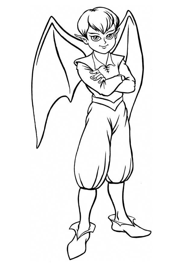 Dibujo para colorear elfo