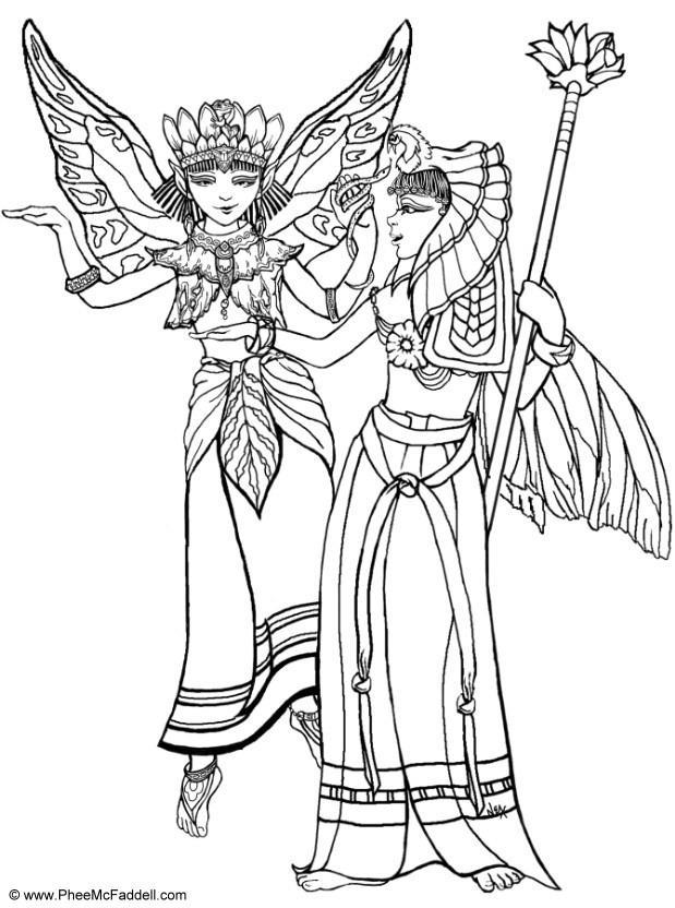 Dibujo para colorear elfos disfrazados
