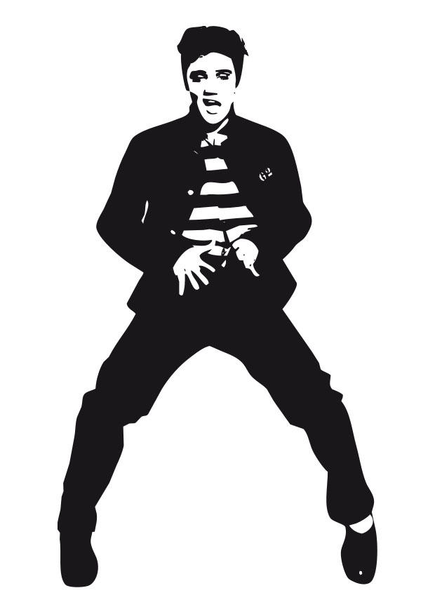 elvis presley Dibujo para colorear elvis presley