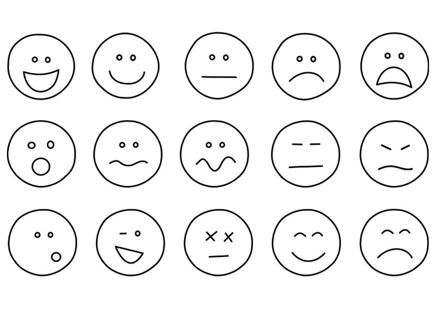 emociones Dibujo para colorear emociones