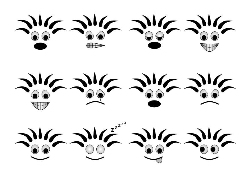 emociones Dibujo para colorear emociones
