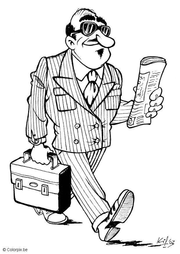 empresario Dibujo para colorear empresario