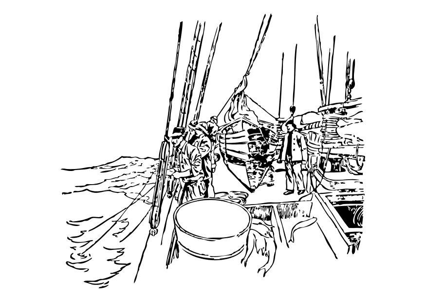 en cubierta Dibujo para colorear en cubierta