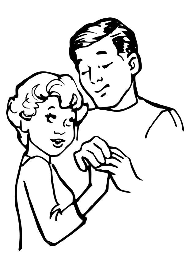 enamorados Dibujo para colorear enamorados
