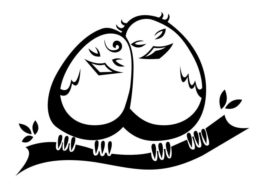 enamorados Dibujo para colorear enamorados
