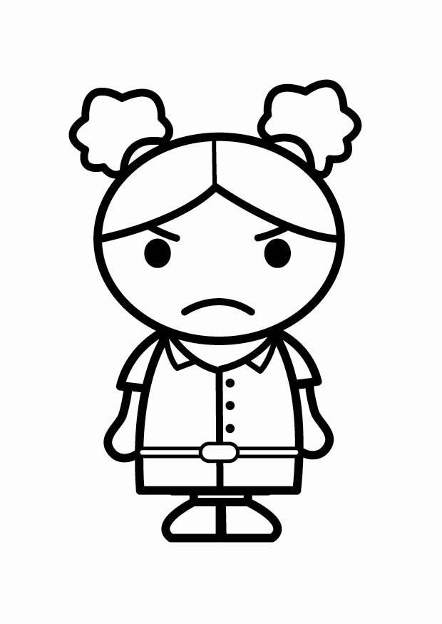 enfadada Dibujo para colorear enfadada